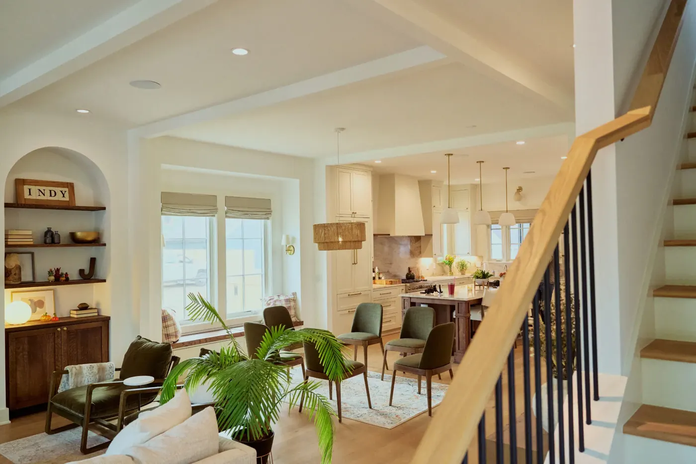Cellular shades in a New Whiteland living room